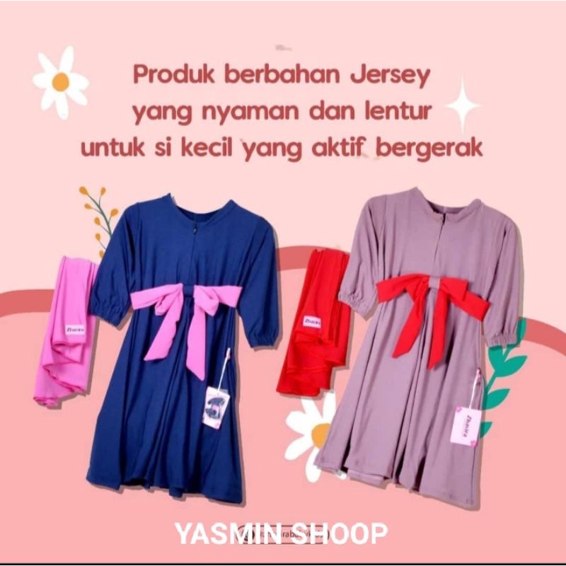 Gamis Zhavira Jumpsuit ukuran S dan M Gamis Anak Perempuan Terlaris