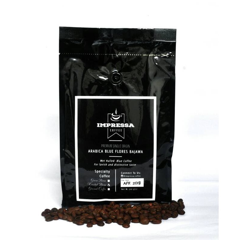 

Kopi Arabica "BLUE" Flores Bajawa - Premium GROUND COFFEE (500 gram)
