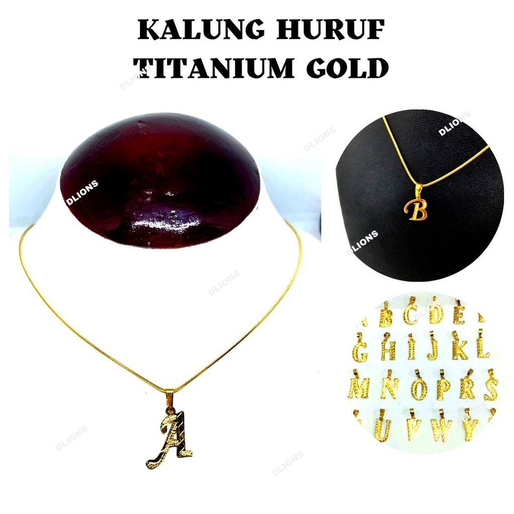 KALUNG HURUF,KALUNG HURUF TITANIUM GOLD,KALUNG ALFABET,KALUNG INISIAL