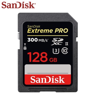 Sandisk Extreme Pro Kartu Memori SDHC 32GB 64GB 128GB SDXC U3 C10 300MB / s Untuk Kamera 4K