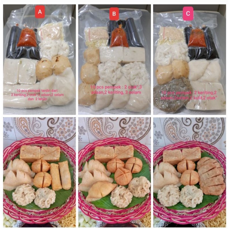 

Empek empek pempek kito PTC surabaya frozen beku dingin siap makan