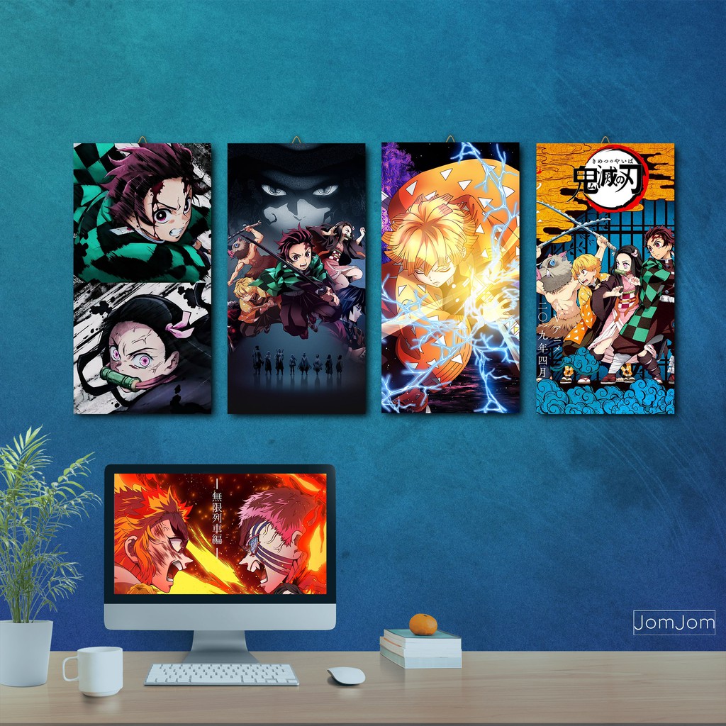 Poster Anime Hiasan Dinding Kimetsu no yaiba /Demon Slayer/KEREN/POSTER MURAH/Dekorasi kamar/KNY