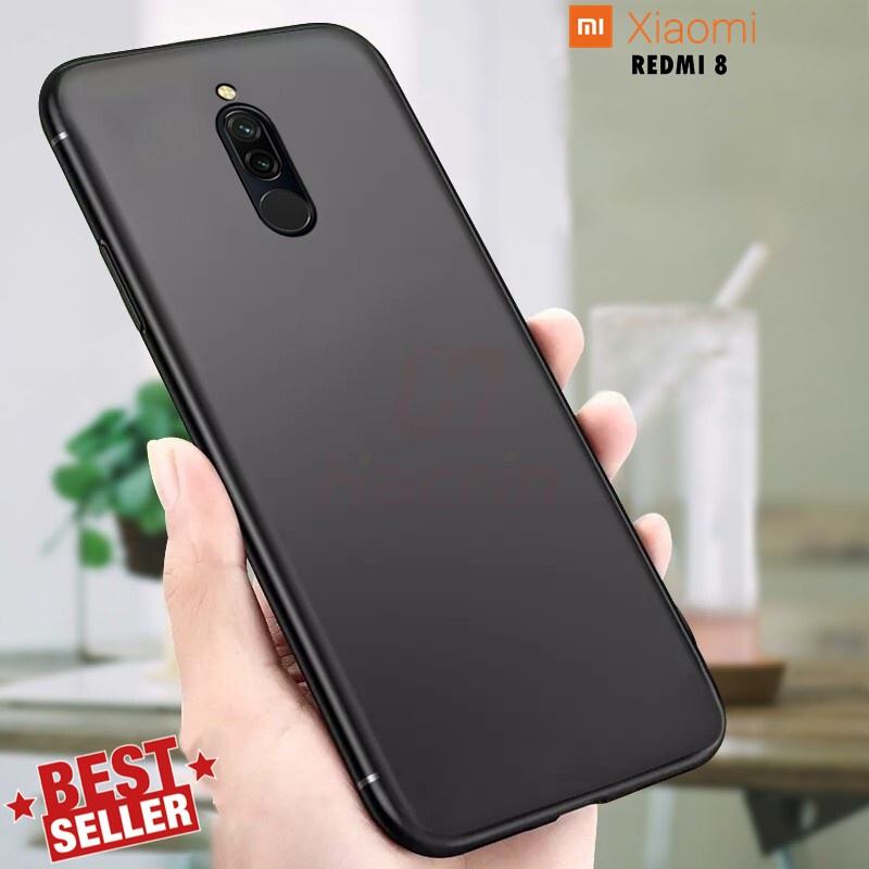 Xiaomi Redmi 8 Macaron list soft case black edition casing cover case polos tpu