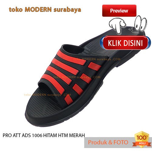 PRO ATT ADS 1006 HITAM HTM MERAH sandal pria selop karet murah