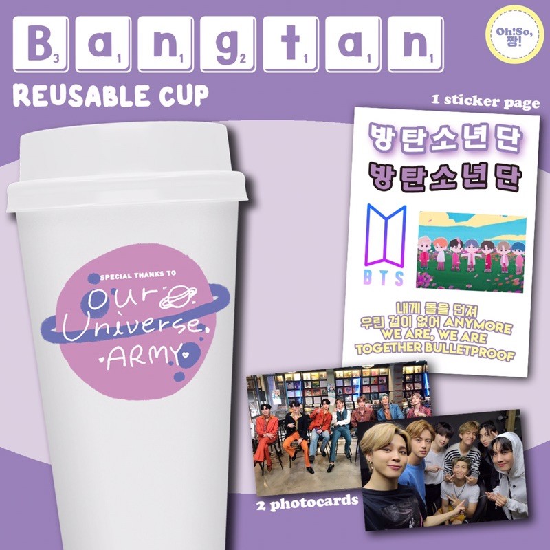 BTS ARMY REUSABLE CUP BANGTAN