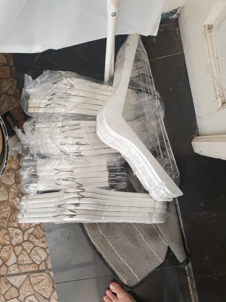 Hanger Kayu Palang Dewasa Isi 6 Pcs / Gantungan Kayu Palang