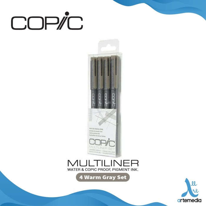 

(DISKON TERMURAH) Drawing Pen Copic Multiliner Warm Gray Set 4