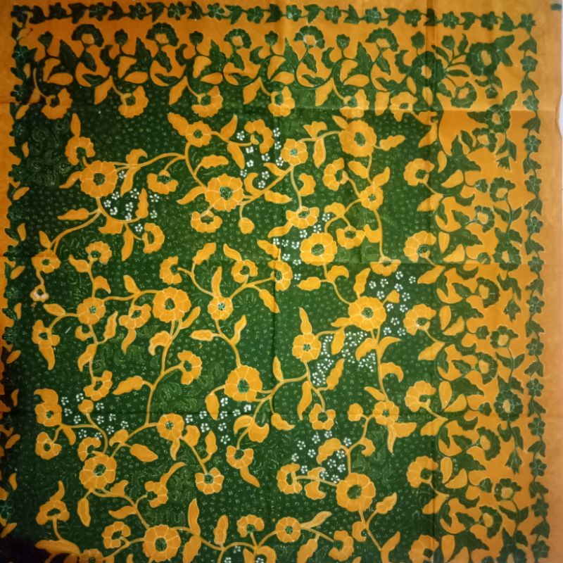 batik tulis lasem mlatar kuning hijau