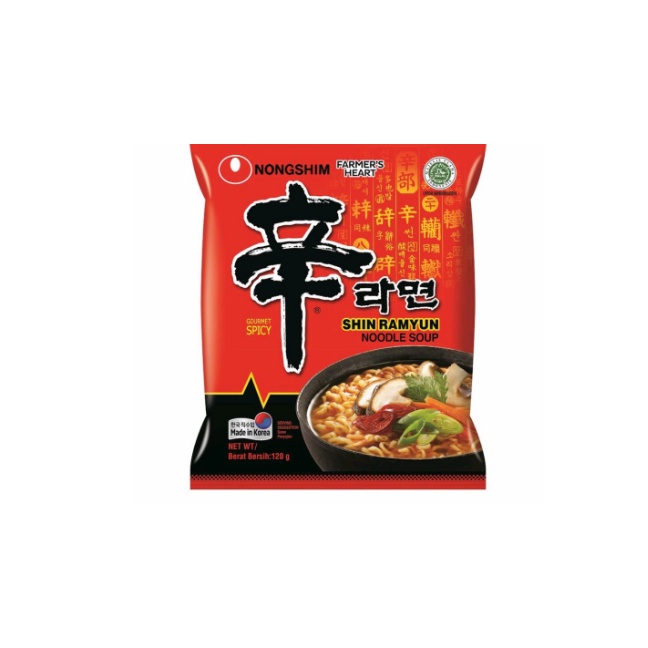 

Nongshim Shin Ramyun Noodle Soup 120 g / Nongshim korea