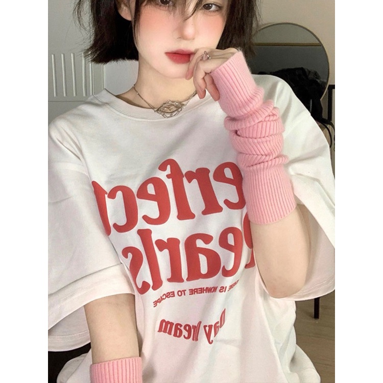 #Sisjuly# Jepang Lengan Pendek Musim Semi dan Musim Panas Longgar Pullover Besar Desain CottonTT-shirt Dicetak