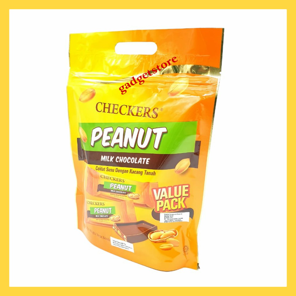 

Checkers Peanut Milk Chocolate 198g isi 18pcs