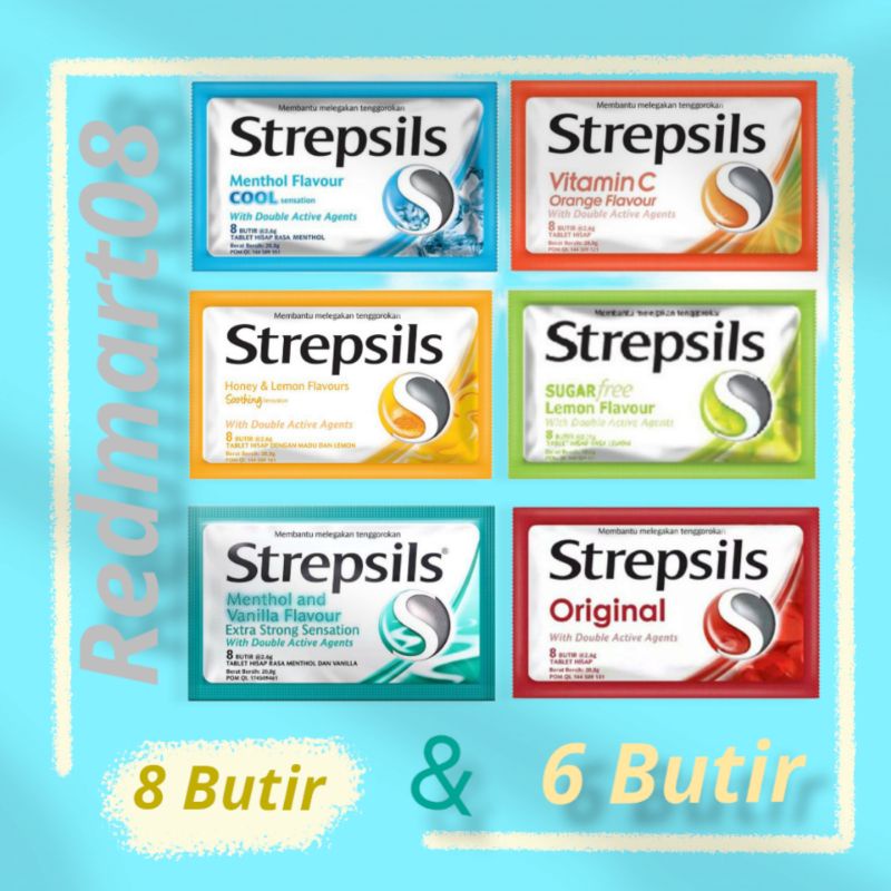 

Strepsils Permen Pelega Tenggorokan Isi 6 / 8 Butir