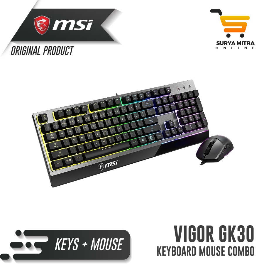MSI VIGOR GK30 Wired Combo Keyboard and Mouse Gaming GM11 RGB