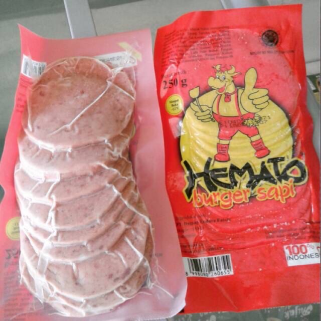 

Beef Burger Sapi #1 Hemato 250 gram isi 10