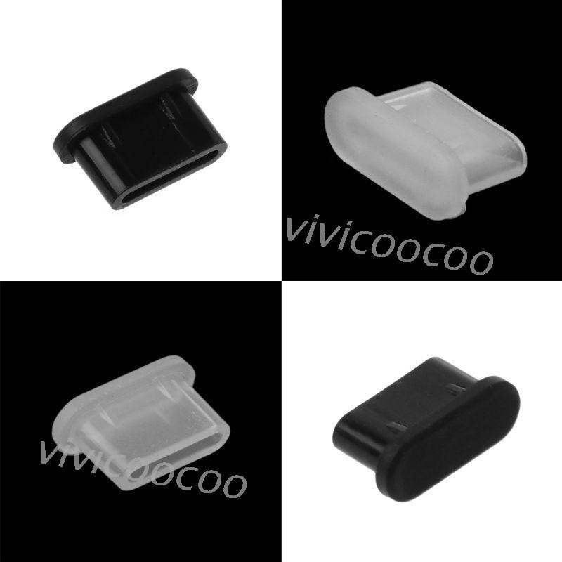 Vivi 5pcs Plug Tipe C Bahan Silikon Anti Debu