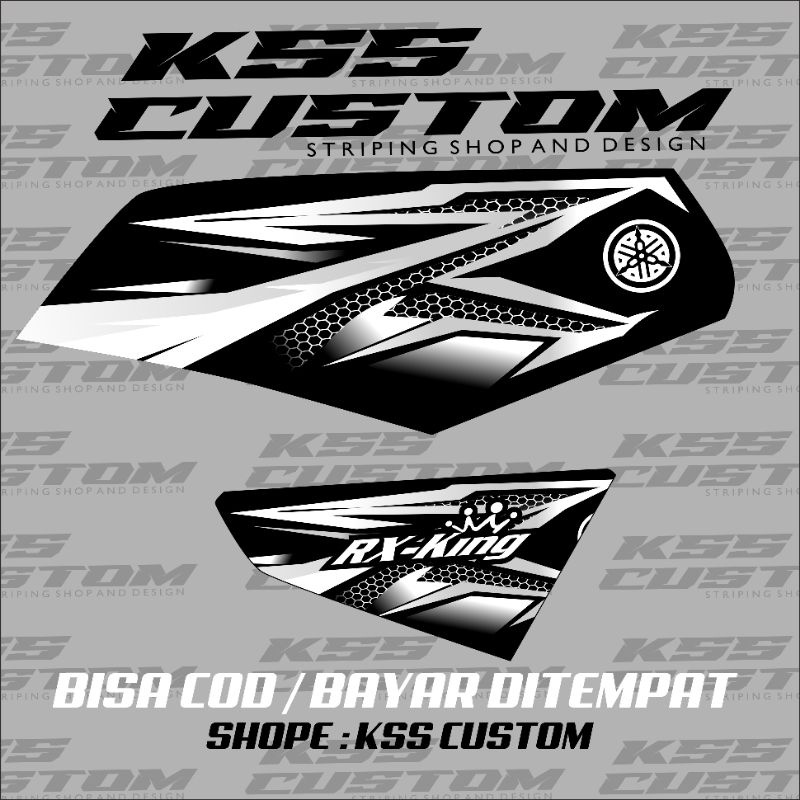 striping rx king variasi silver terbaru - polet rx king terbaru