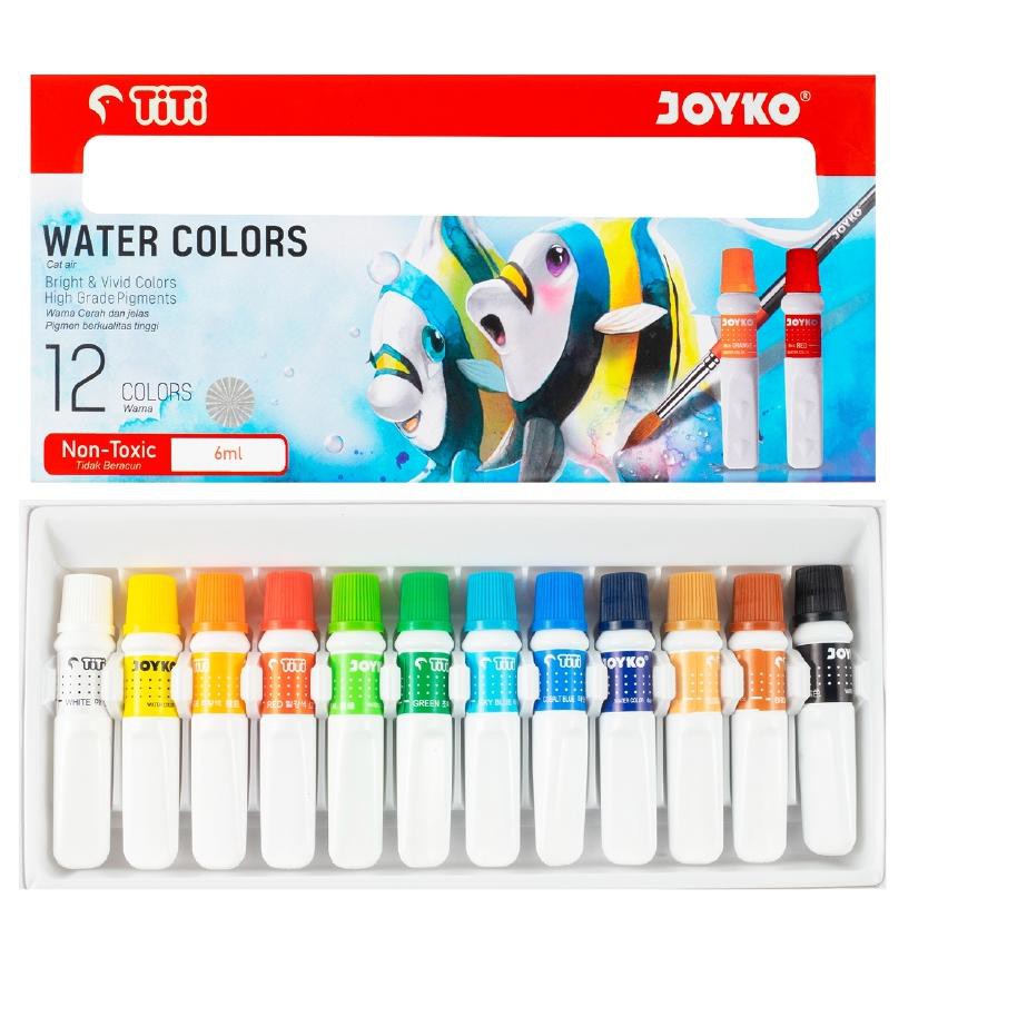 

DISKON Water Color Cat Air Joyko TiTi WAC-6ML-12 Warna Colors 98