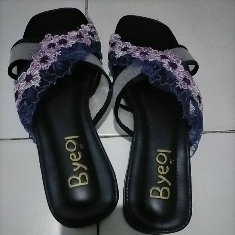 Byeol sendal shoes  Bomi x strap Navy size 38 NEW WITH BOX