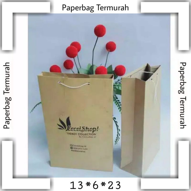 

PAPERBAG KERTAS SIZE 13*6*23 DESAIN PILIHAN BANYAK BANGET