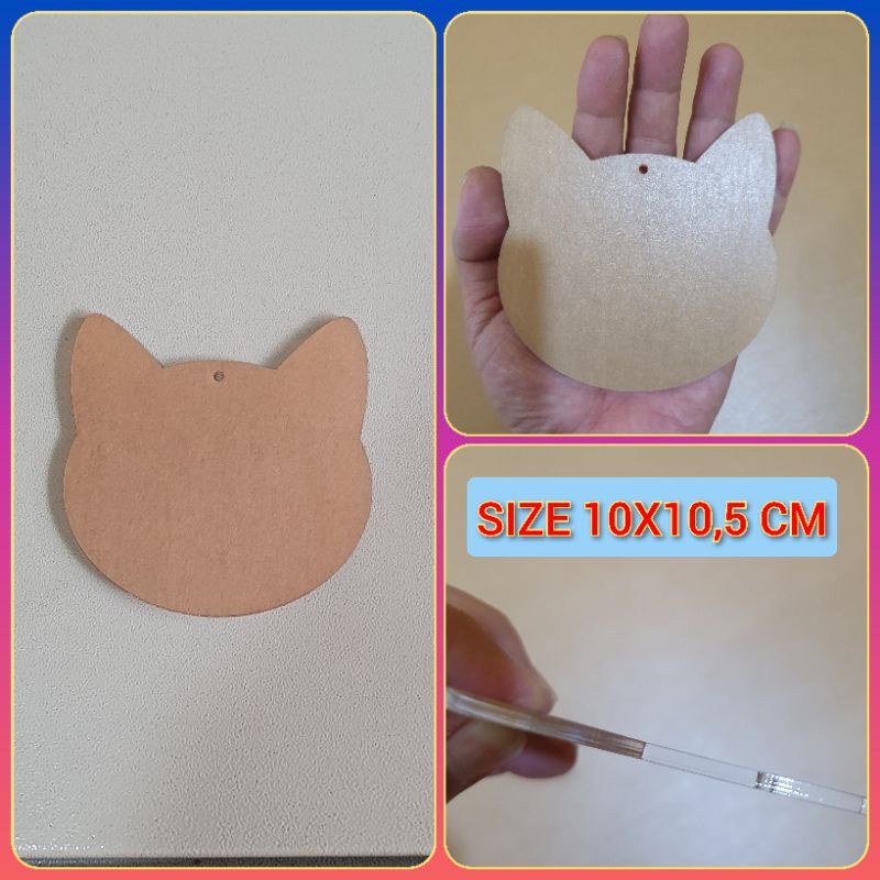 GANTUNGAN KUNCI CUSTOM KEPALA KUCING 10 X 10,5 CM