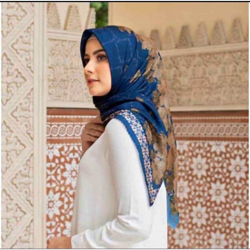 (Ready siap kirim) Hijab Segi Empat Terbaru Jilbab Voal Motif Premium Kerudung Square 2020 Lasercut