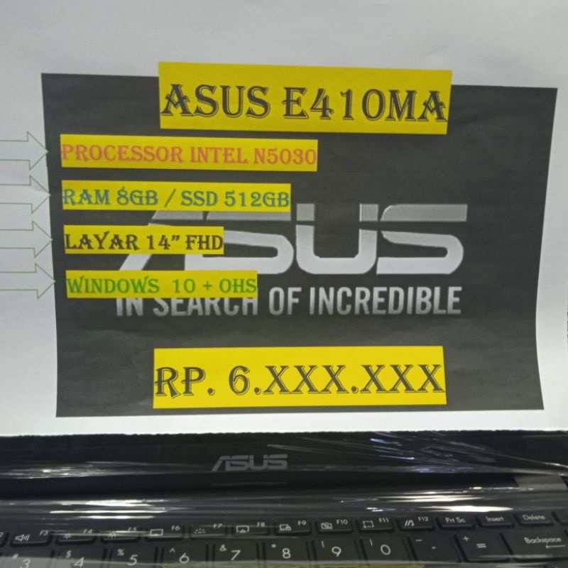 ASUS E410MA N5030 8GB SSD 512GB