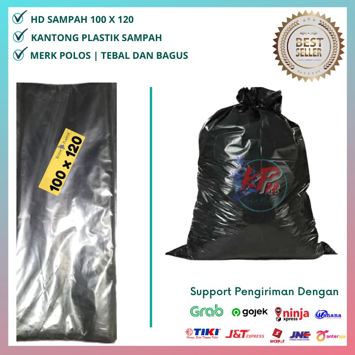 HD sampah 100x120/ Kantong sampah Polos 100x120 @1 Pack