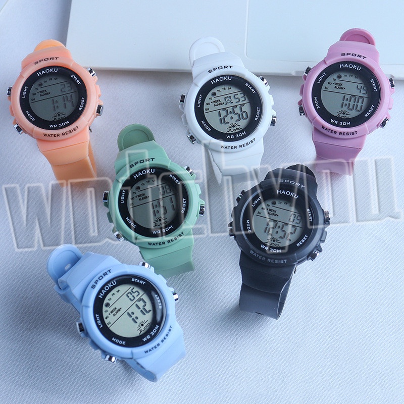 Watchyou Jam Tangan Wanita/Pria  A0137 Student Fashion Multi-function Sports Electronic Watch Korean Version Simple