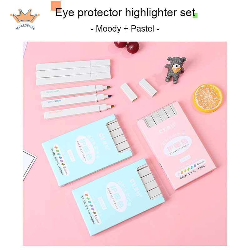 

COD multicolor pena stabilo siswa 6PCS/set Stabilo / highlighter pastel 6 colors warna MK