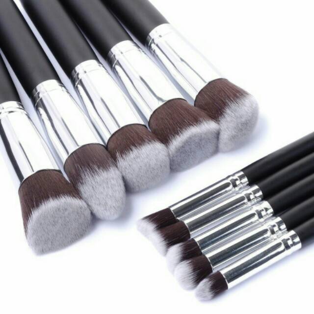 10 SET PAKET KUAS MAKE UP BRUSH MAKE UP KABUKI LALANG BRUSH LEMBUT GRATIS