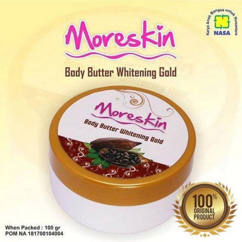 

moreskin body butter whittening gold
