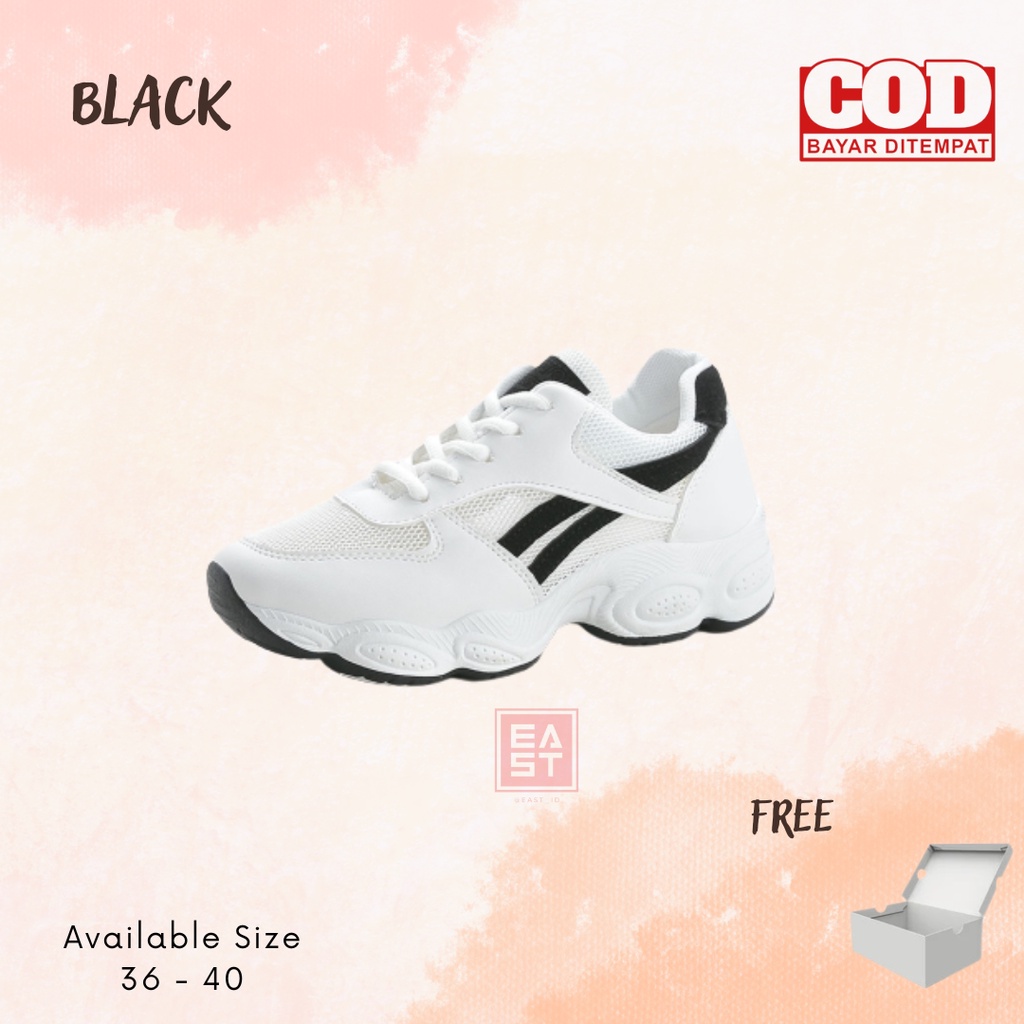 Sepatu NCT Hitam Sneakers Kanvas Wanita Casual Import Sport Shoes Original