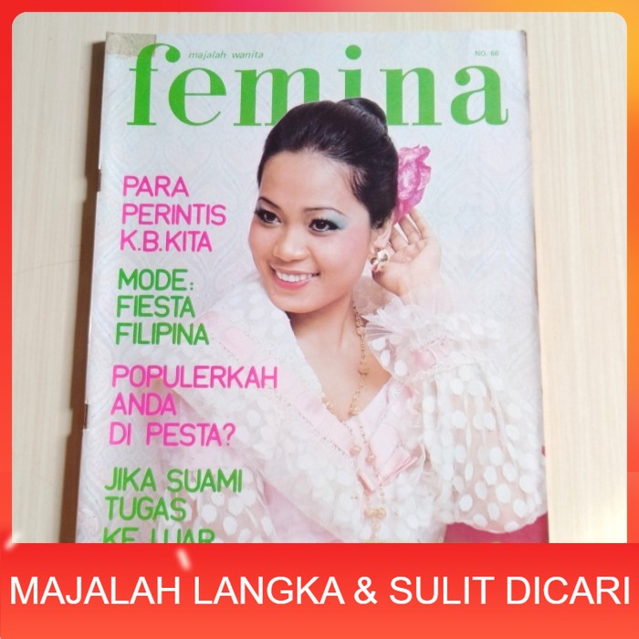 Majalah FEMINA No.66 Agu 1975 JOEY OMILA Langka