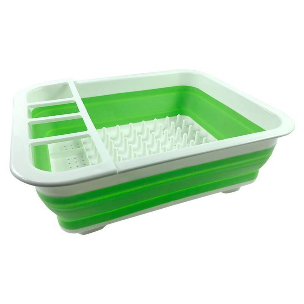 Rak Pengering Dapur Piring Gelas Foldable Collapsible Drainer - QW-822