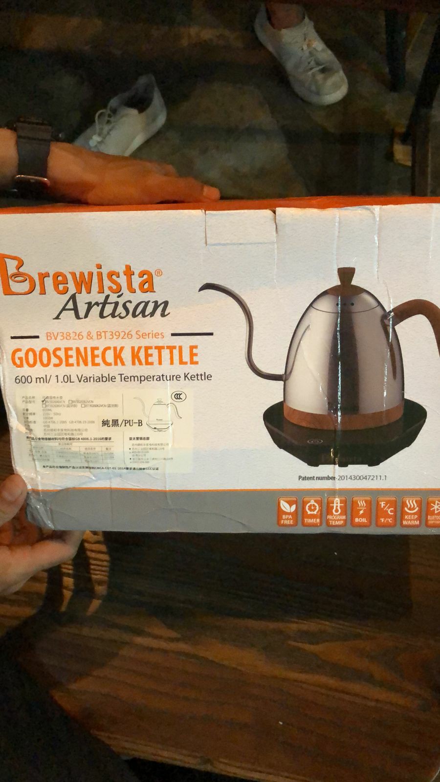 Brewista Gooseneck Kettle Artisan 600ml Electric Full Black 100% Original | Teko Leher Angsa