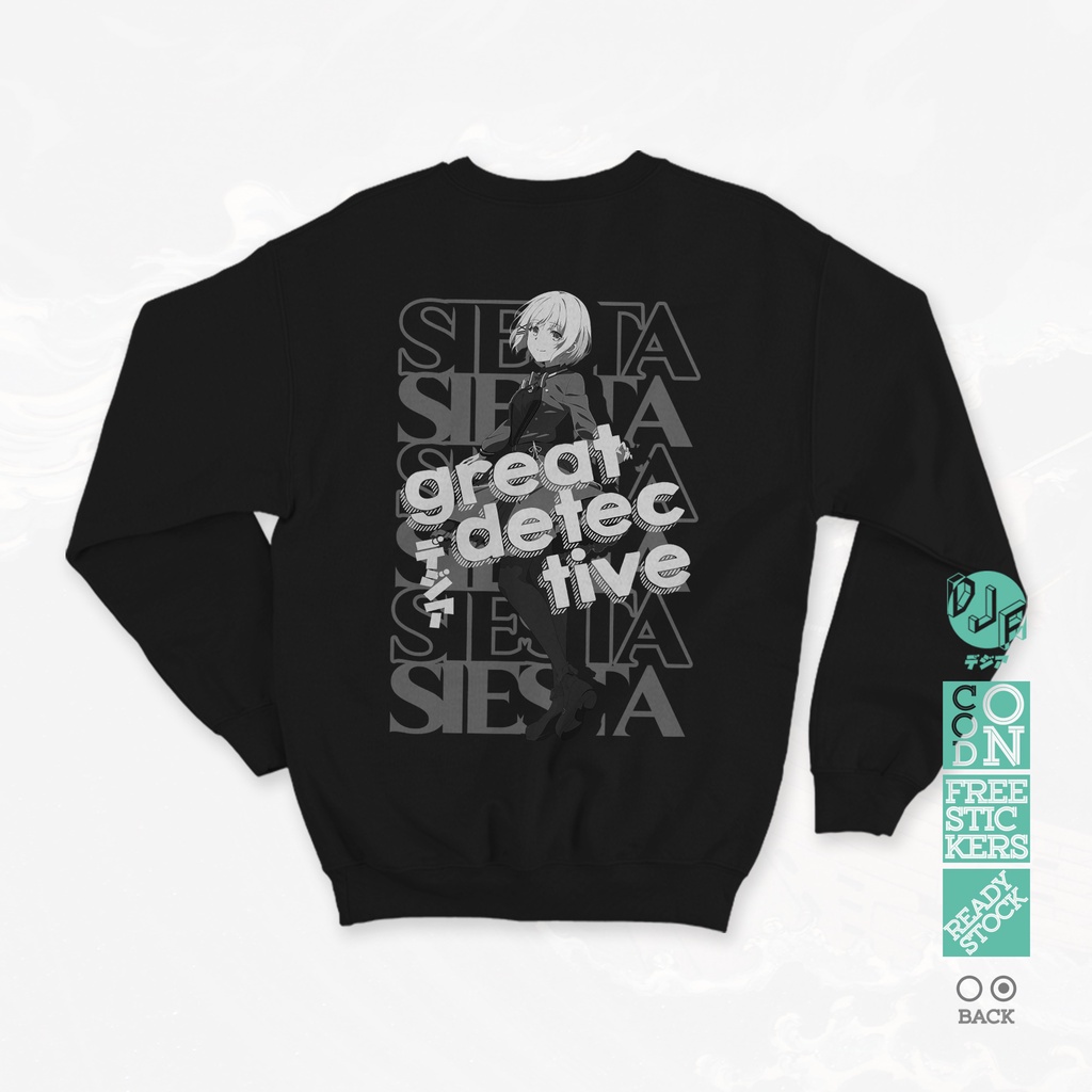 SWEATER SIESTA TANTEI WA MOU SHINDEIRU DETECTIVE ALREADY DEAD CREWNECK ANIME MANGA DJA CLOTH