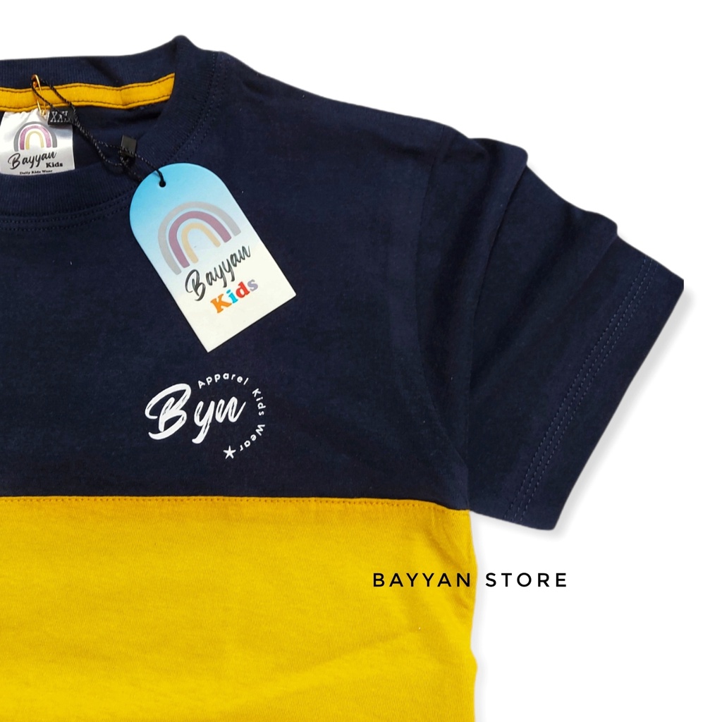 Bayyan Baju Kaos Distro Anak Umur 1-12 Tahun Cotton Kombinasi