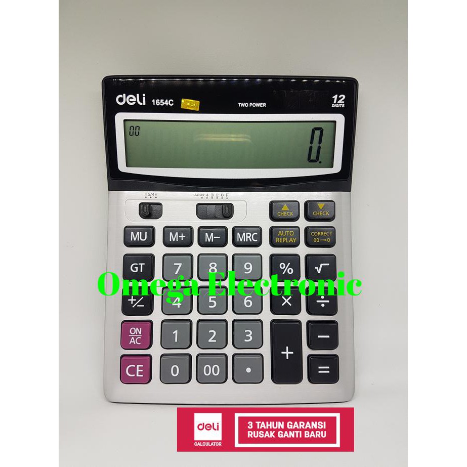 

Deli 1654C Calculator Check & Correct Kalkulator Meja Desktop Office