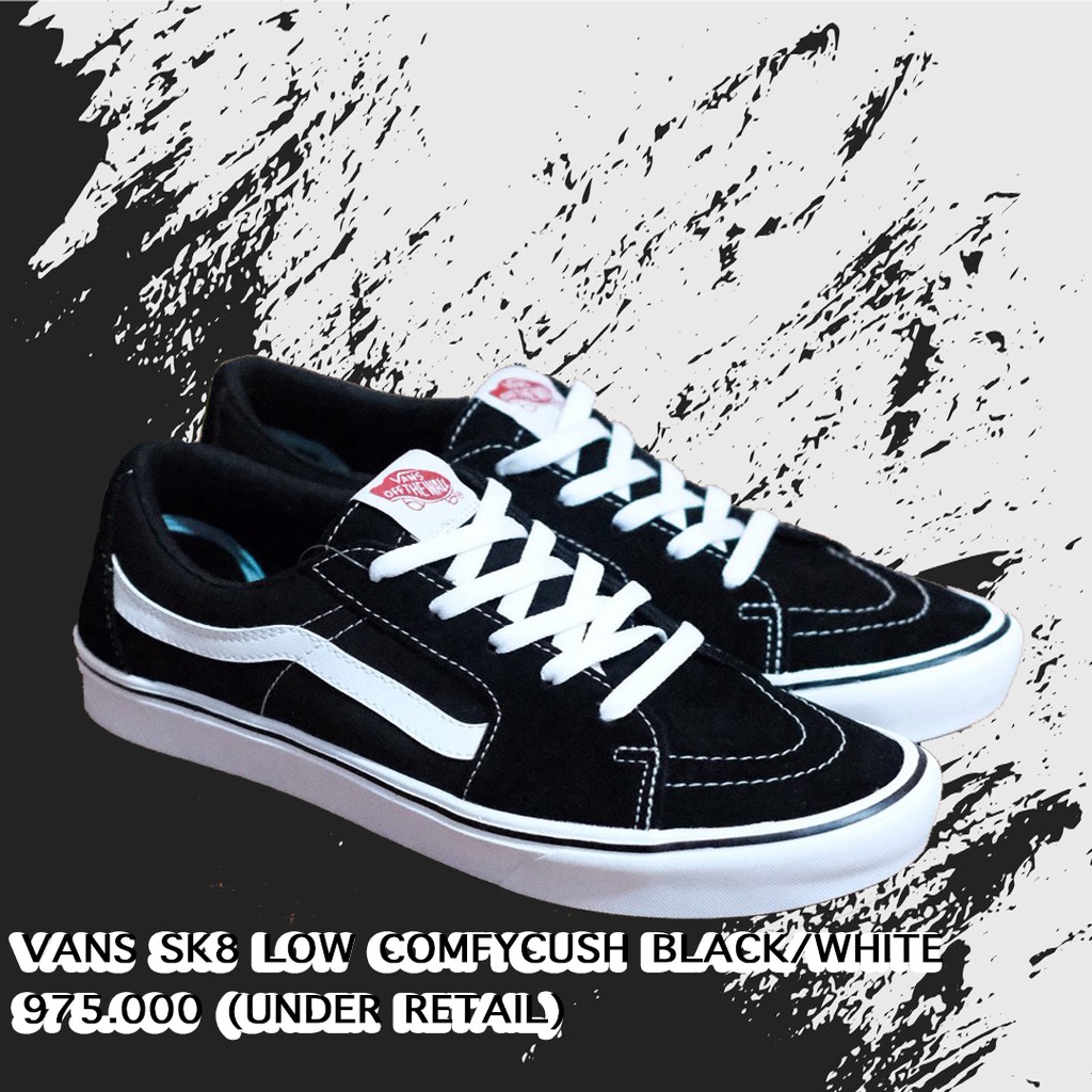 VANS SK8 LOW COMFYCUSH BLACK/TRUE WHITE