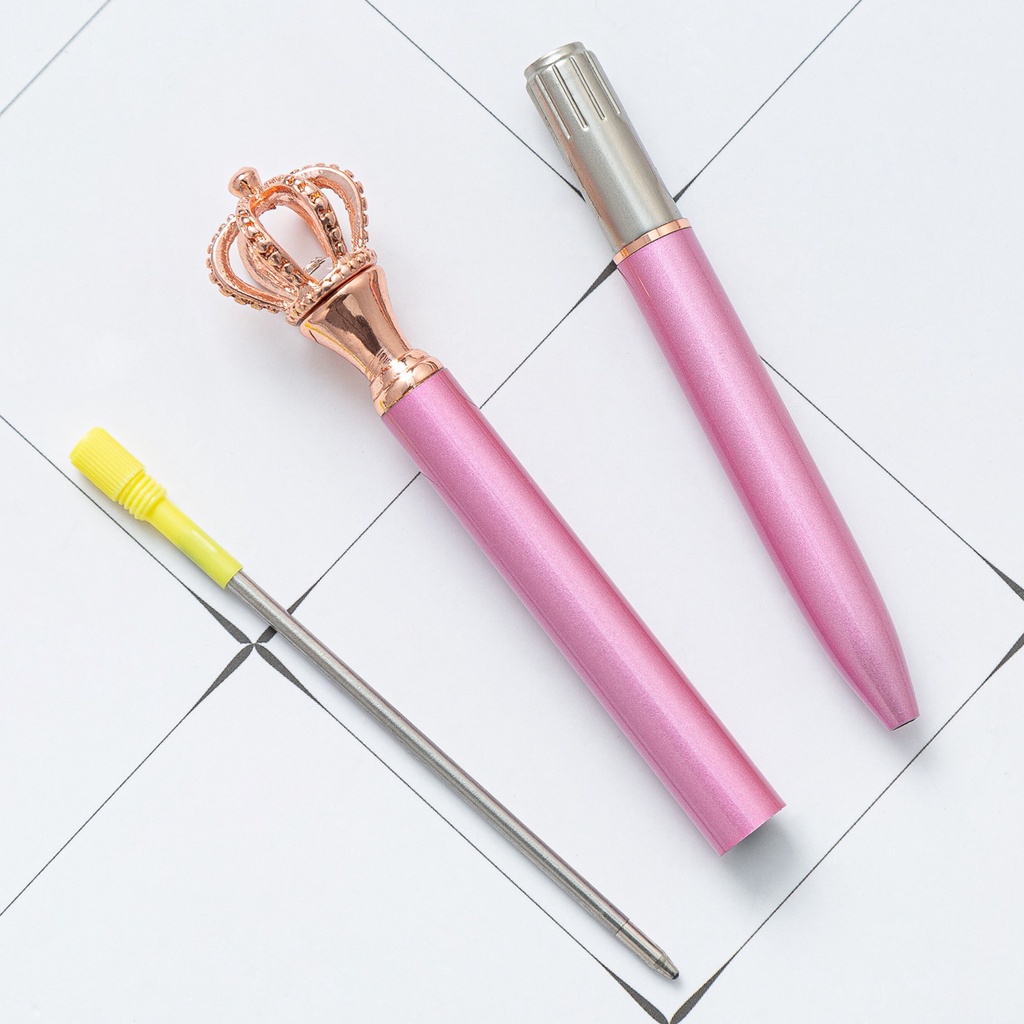 Cartoon Fantasy Crown Bullet 1.0 Rotating Ballpoint Pen Metal Pen Ballpoint Pen for Gift Office