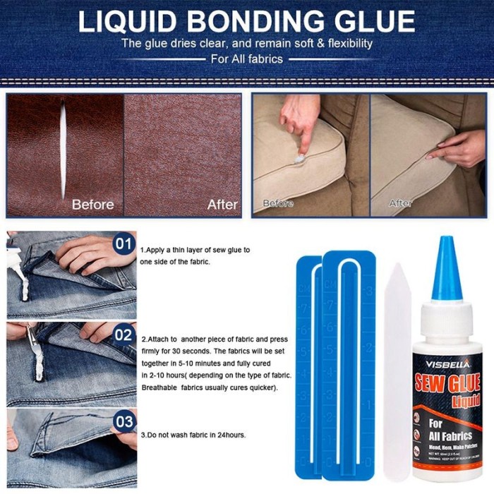 Lem Serbaguna Perekat ajaib baju Kain Kulit Adhesive Bond Textile Glue