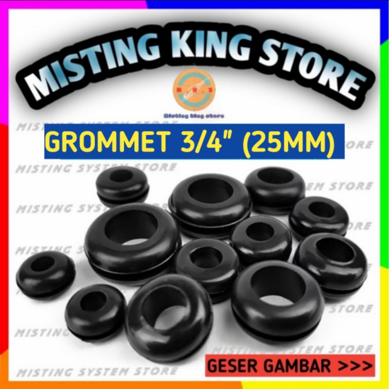 GROMMET 3/4 INCH 25 MM SEAL KARET GROMET DUTCH BUCKET HIDROPONIK PIPA PVC 3/4&quot; - 0.75&quot;