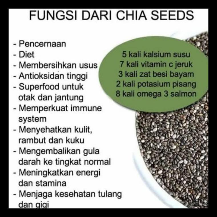 

BEST SELLER! CHIA SEED ORGANIK PREMIUM 1KG TERMURAH