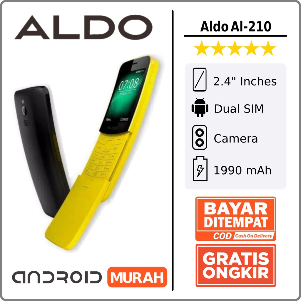 hp murah flip aldo al-210 pisang