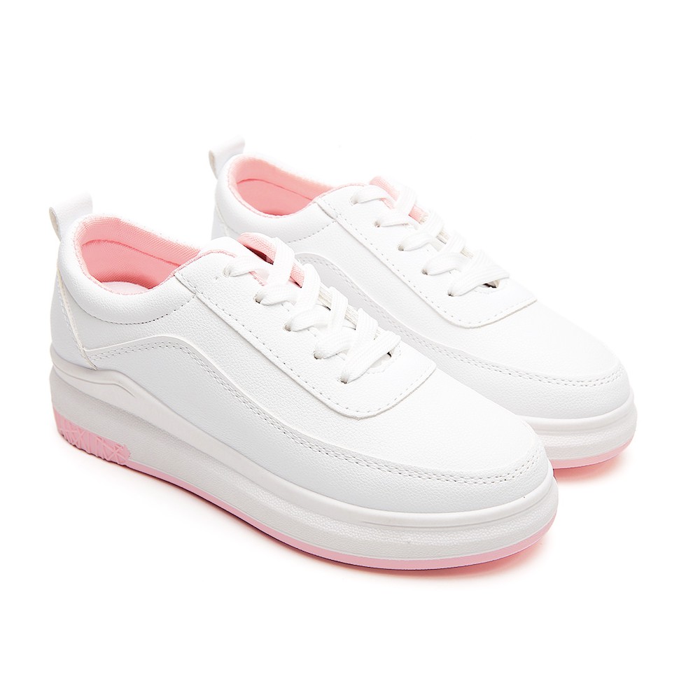 PVN Suga Sepatu Sneakers Wanita Putih Pink Shoes 004-1