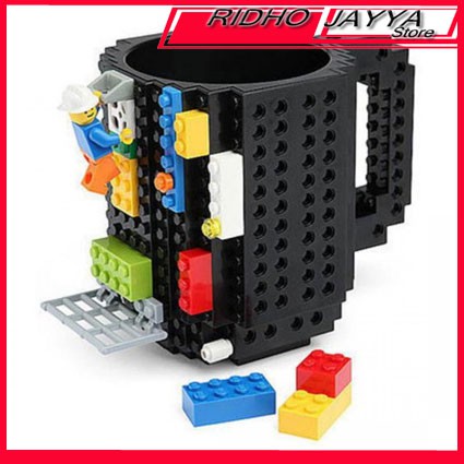 Gelas Mug Lego Build-on Brick