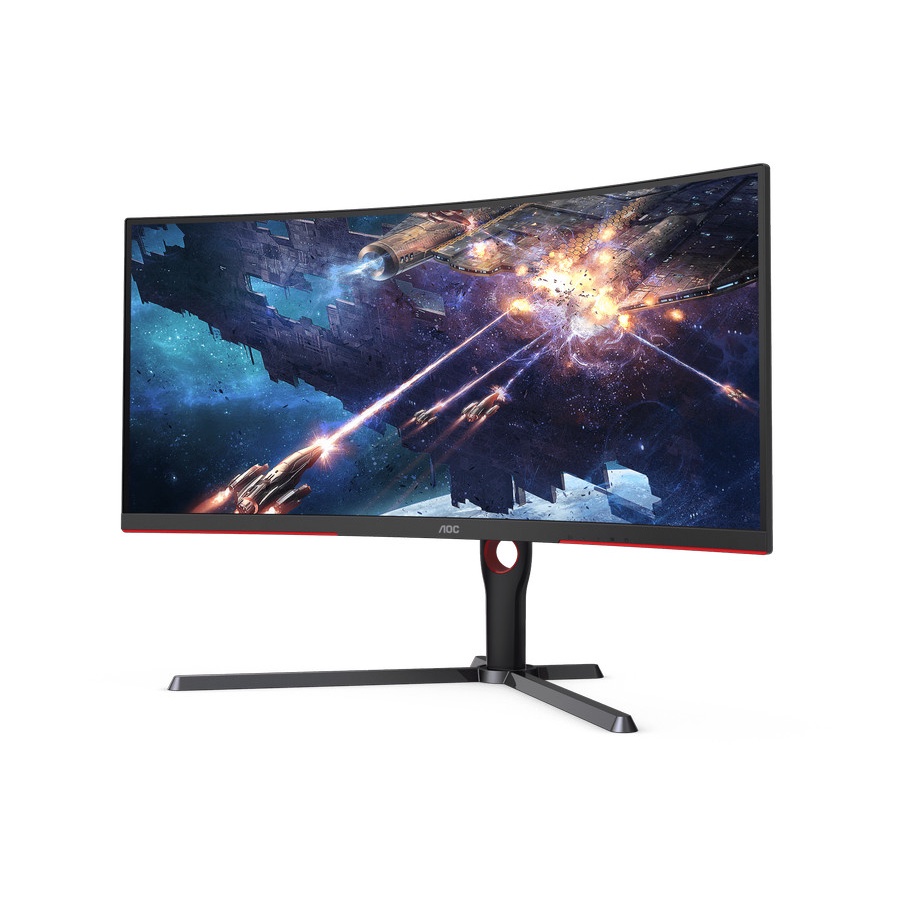 MONITOR AOC GAMING CU34G3S 34 INCH / WQHD 165Hz 1ms - FREESYNC PREMIUM HDR 10 - CICILAN 0%