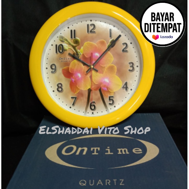 Jam Dinding Flower Ontime Quartz