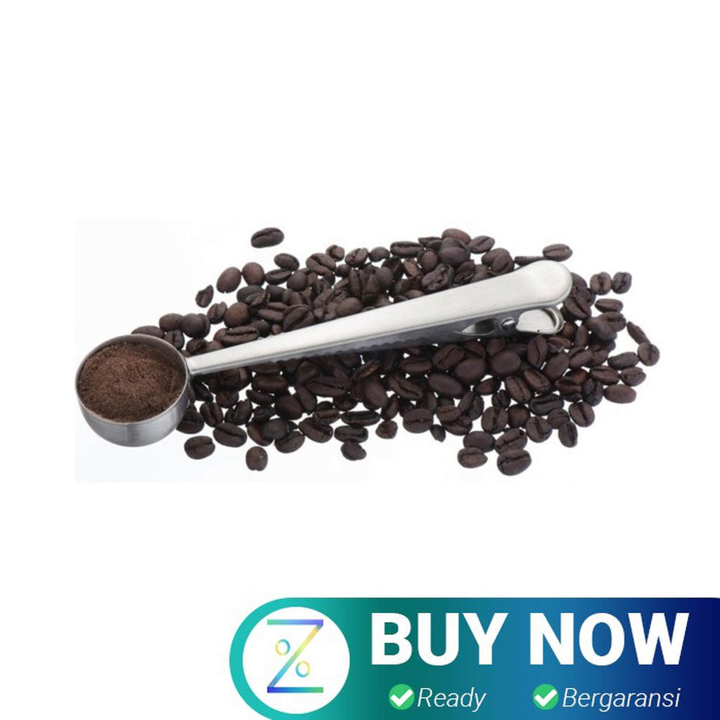 HOOMIN Sendok Takar Es Krim Gula Kopi dengan Penjepit - G119866 - Silv