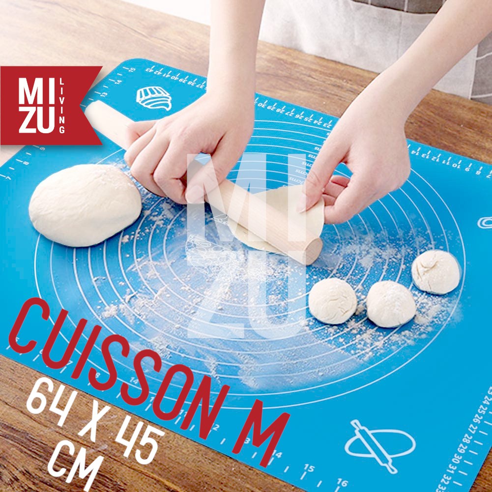 MIZU CUISSON M 64x45cm Non Stick Silicone Mat Alas Adonan Tatakan Kue Baking Pastry Mat BPA-Free